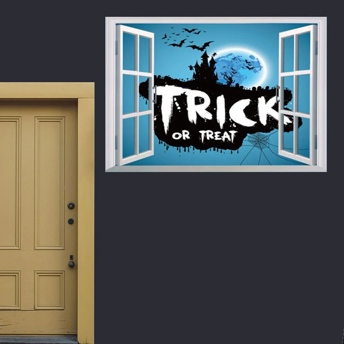 3D Наклейка на стену Хэллоуин наклейка с изображением замка или фокусов