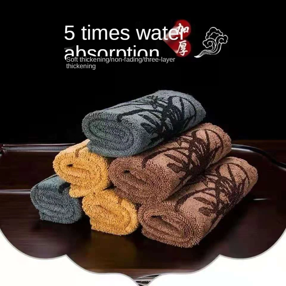 

Tea Towel Absorbent Rag Thickened Table Cleaning Tea Cloth Cotton Household Tea Set, Towel, Tea Table, Tea Table, Special Wipes