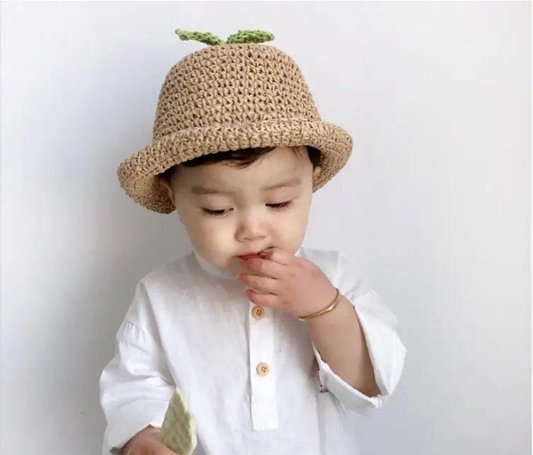 

Summer 1-5 Years Baby Lovely Cartoon Caps Kids Boy Girl Breathable Straw Hat Bucket Fisherman Cap Children Beach Visor Hats