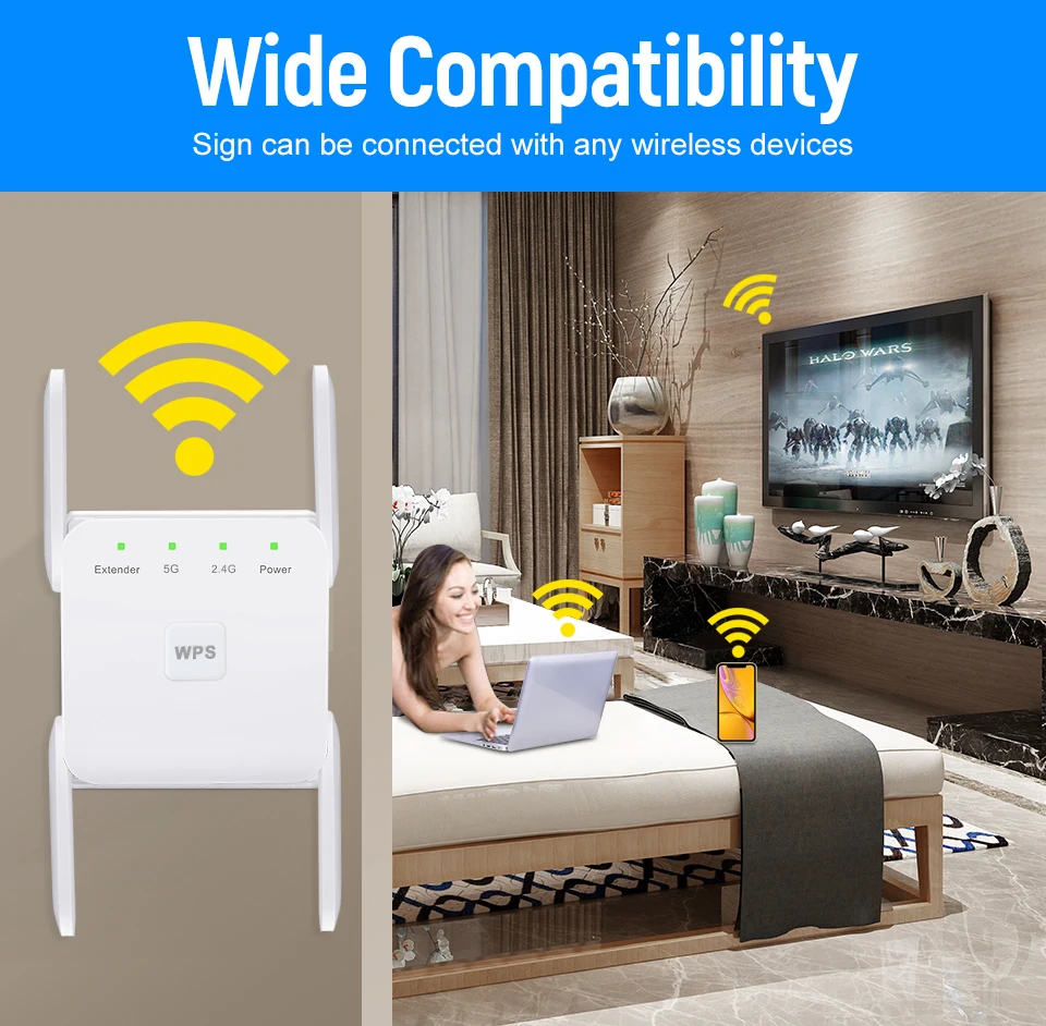WiFi ретранслятор WiFi удлинитель 2,4G 5G беспроводной WiFi усилитель Wi Fi усилитель 5 ГГц Wi Fi сигнал ретранслятор Wi-Fi точка доступа