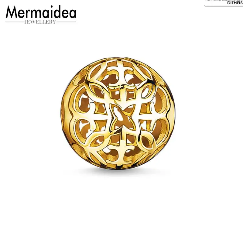 Бусины сделай сам золотого цвета украшение с отверстием 5 мм модное