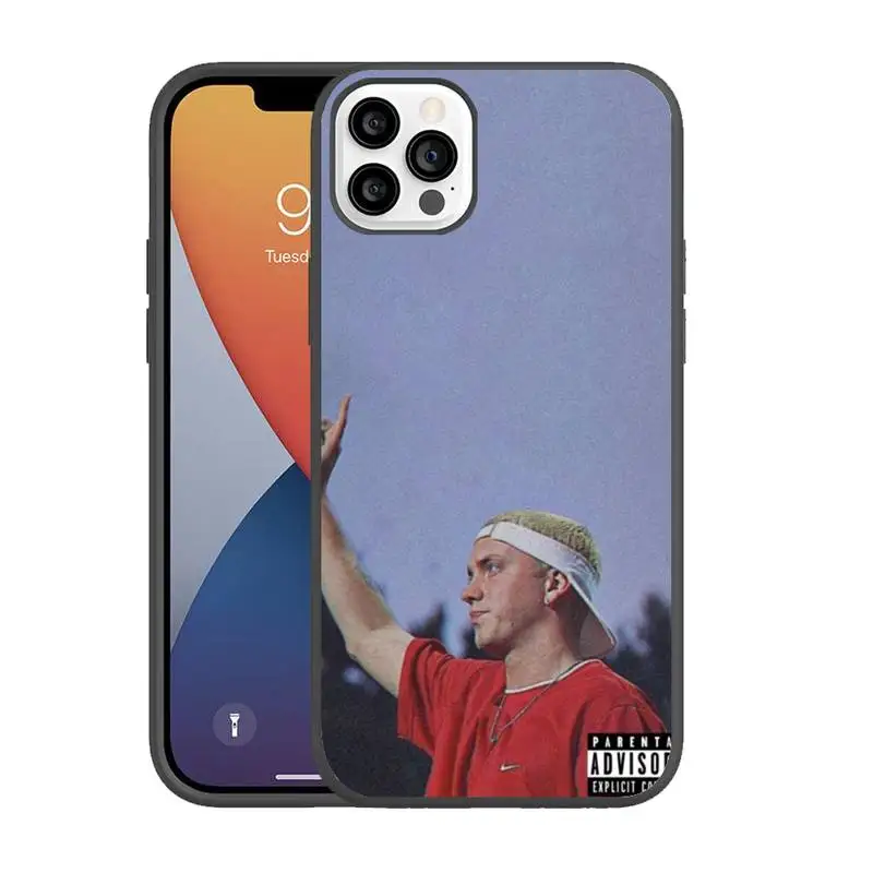 Крутой чехол Rapper Eminem для телефона iPhone 13 12 11 pro max mini x xs xr 7 8 5 se plus мягкий чехлы |