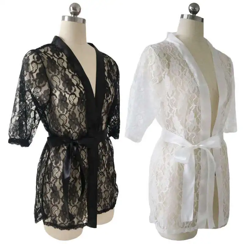 Ladies Female See Through Floral Babydolls Nightgown Underwear Women Sexy Lingerie Black Lace Dress Robe Sleepwear | Тематическая