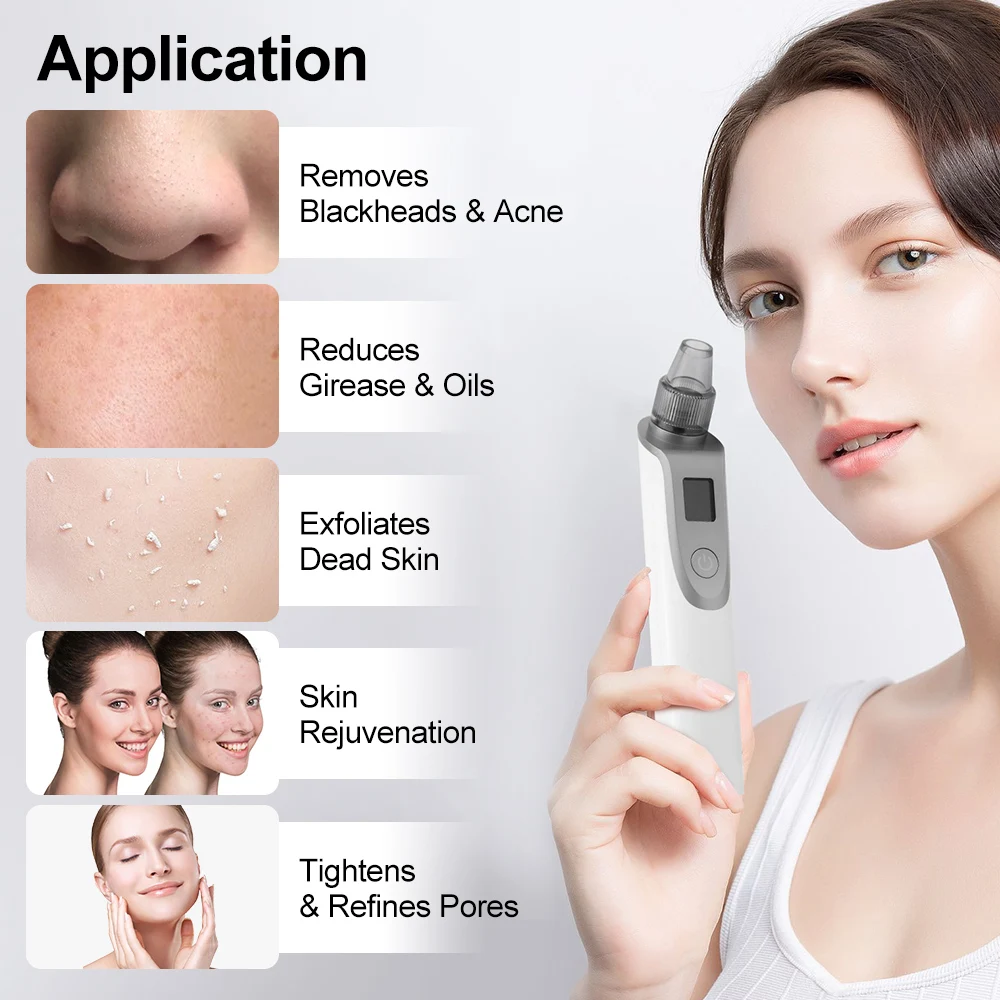 

Vacuum Blackhead Remover Vacuum Black Dots Pore Acne Pimple Removal Black Point Vacuum Cleaner Black Dot Blackhead Removal Tool
