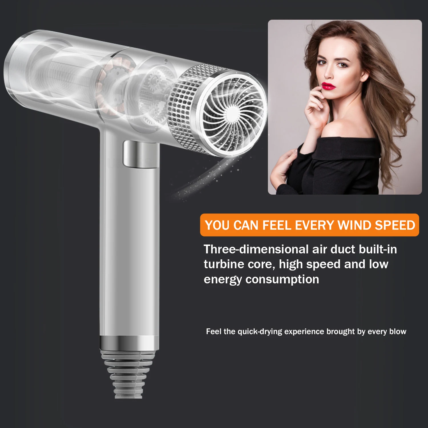 

Professional Hair Dryer Negative Ionic Blow Dryer Low Noise Fast Wind Salon Hairdryer 220V Hair Blower Electric Dryer Tool