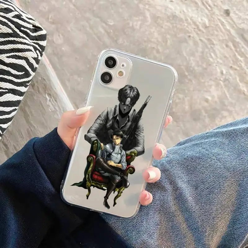 

Anime Japanese attack on Titan Phone Case Transparent for iPhone 11 12 mini pro XS MAX 8 7 6 6S Plus X 5S SE 2020 XR