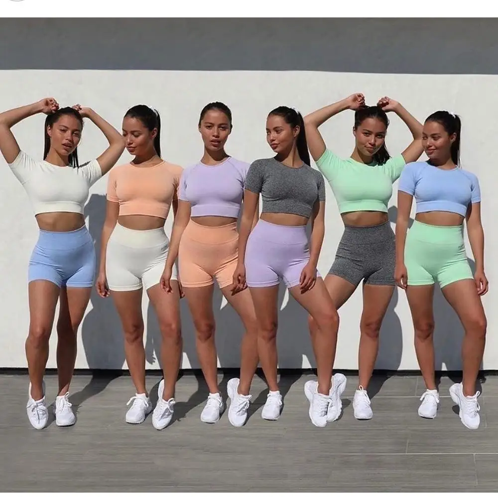 Женские шорты для йоги спортивная одежда бега фитнеса бесшовный спортивный