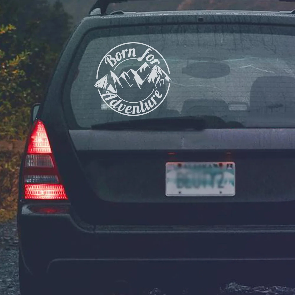 Мультяшная наклейка Born For Adventure для автомобиля автомобильная Виниловая s стильное