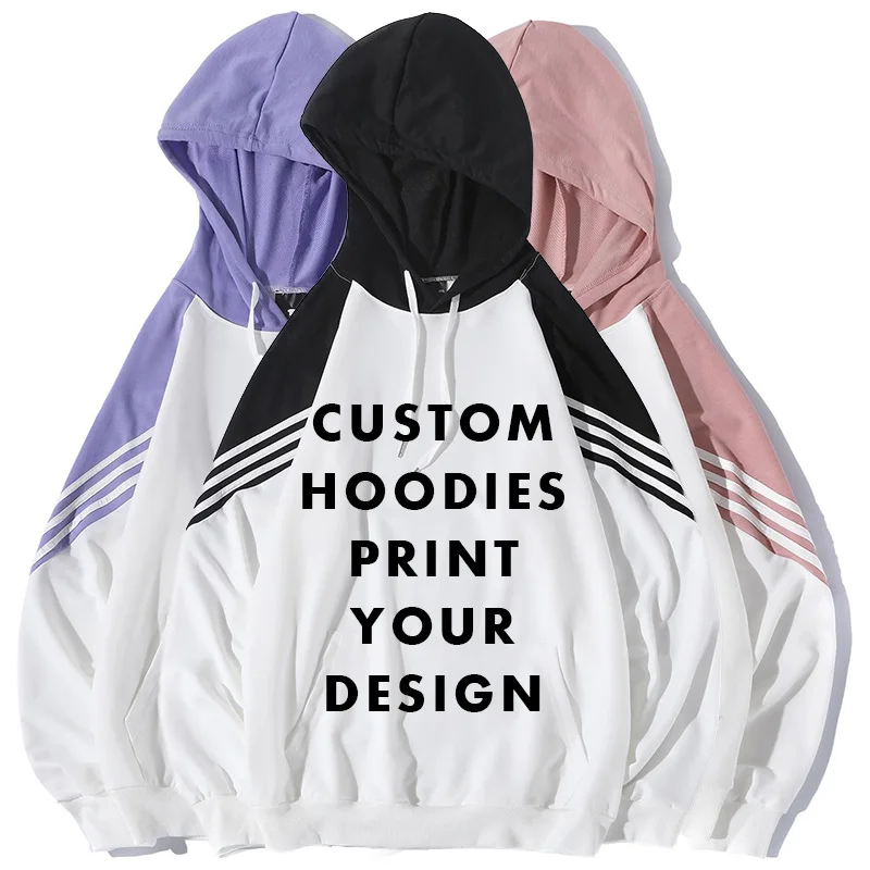 

Women Sweatshirts Unisex Long Sleeve Casual Hoodies Custom Printed Picture Text Men Pullovers Male Female Coats Tops