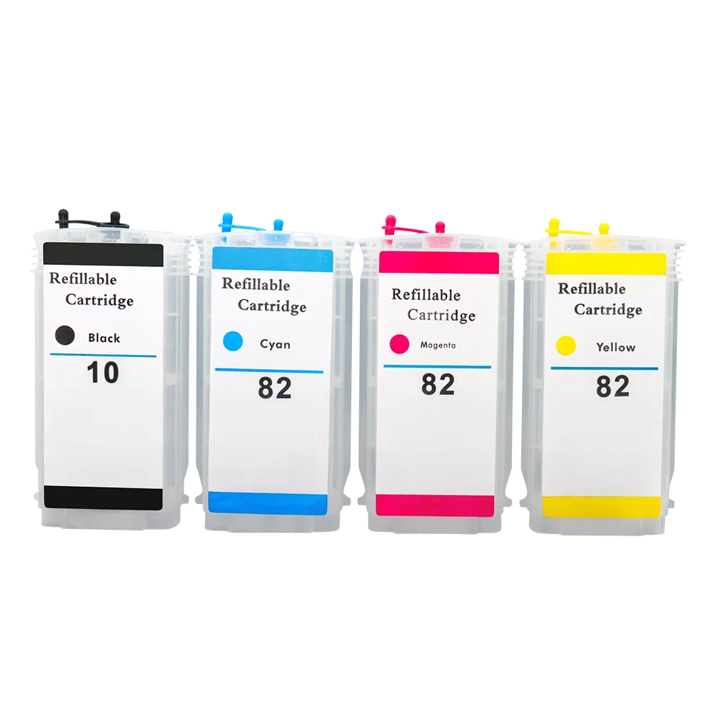 

For HP10 82 Refillable Ink Cartridge empty ink cartridges For HP 10 82 with ARC Chips For HP 500 800 Printer