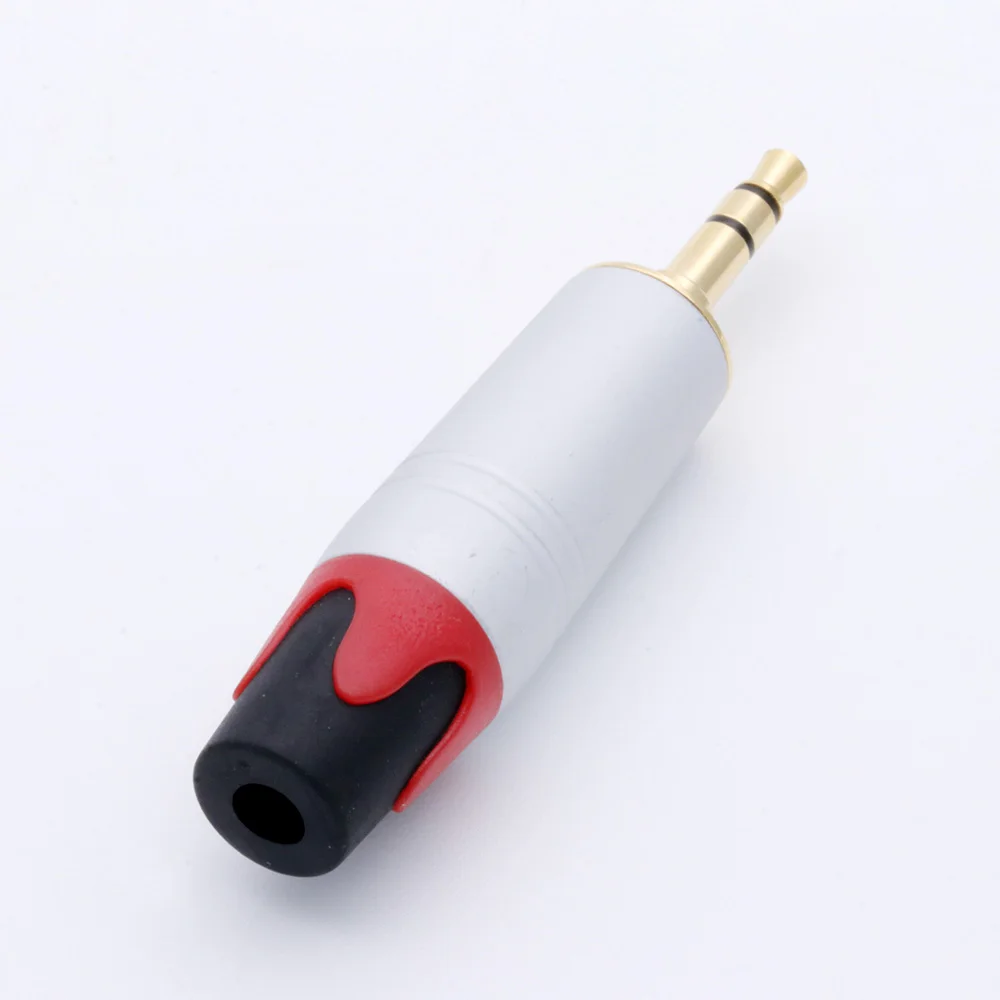 1 пара/2 шт. гладкий серебристый разъем 3 5 мм полюсный для наушников позолоченный