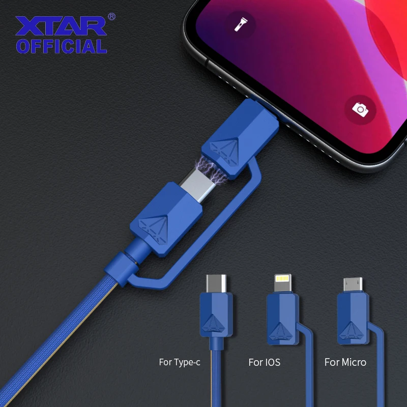 XTAR USB кабель для передачи данных iPhone быстрой зарядки и Type C мобильный телефон Macbook