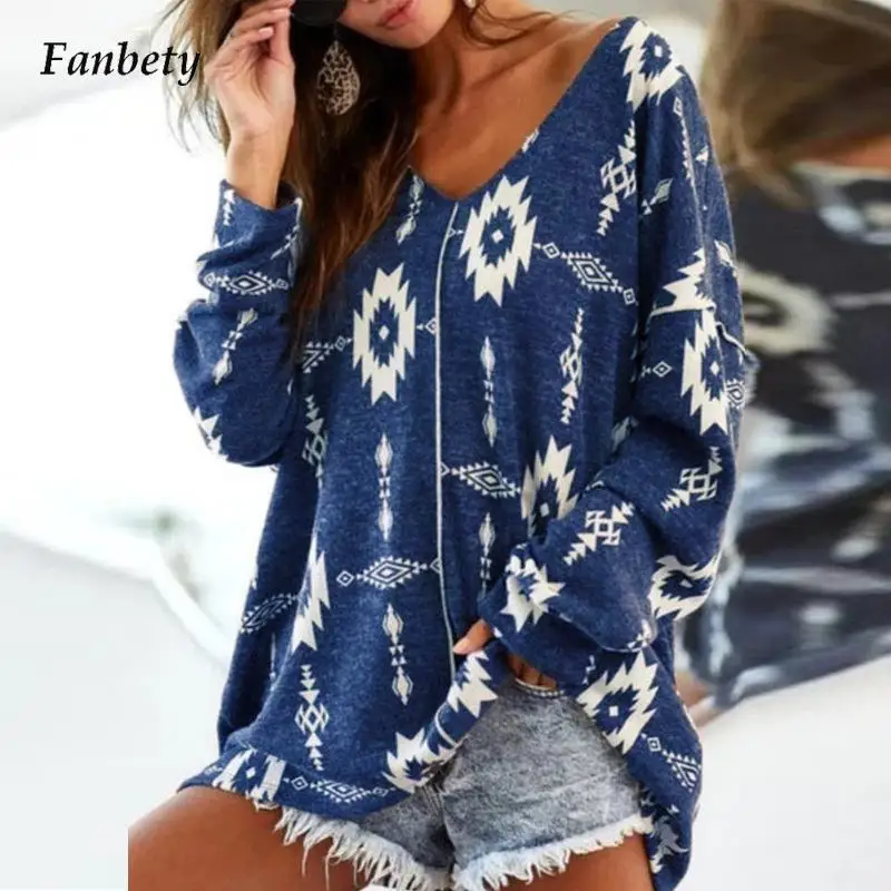 

Осенние винтажные модели 2022, весенние свободные асимметричные топы с V-образным вырезом, пуловер, повседневные осенние Рубашки с длинным ру...