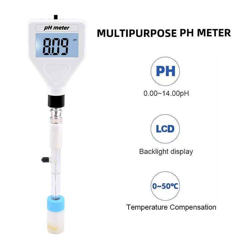 Digital PH Meter Tester Water Quality Analyzer BNC Repalceable Probe ATC Acidimeter for Cheese Meat Soil Cosmetics | Инструменты