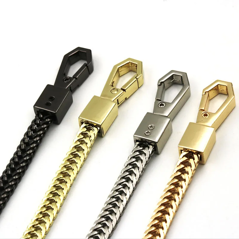

100-120cm Handbag Metal Chains Bag DIY Purse Chain Buckle Shoulder Bags Straps Handbag Handles Bag Parts Accessories Gold Silver