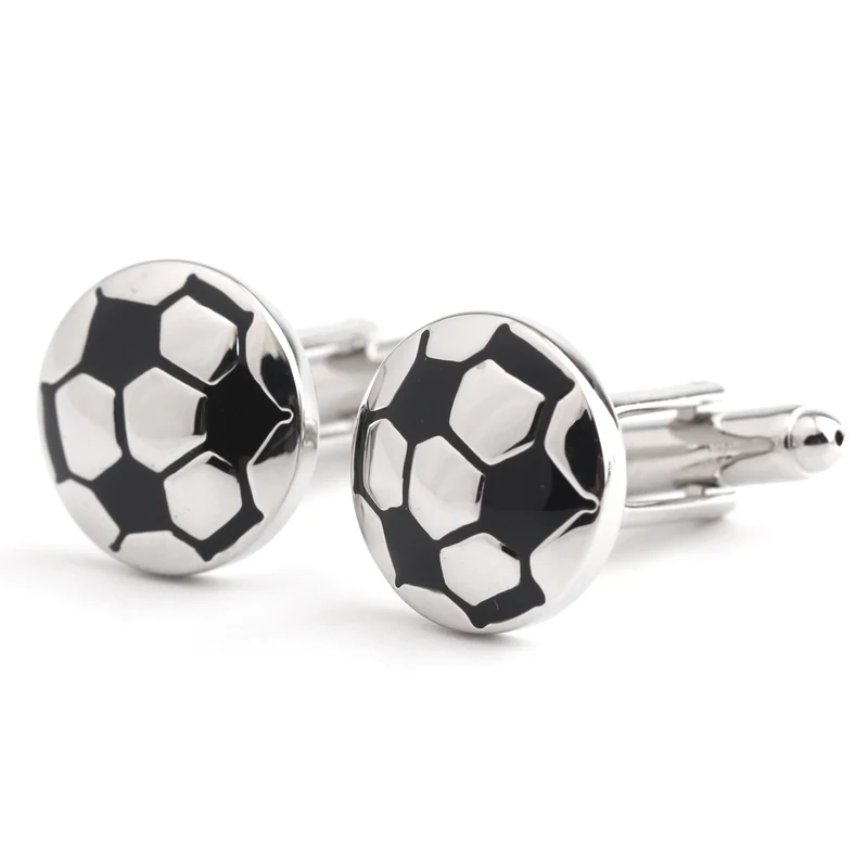 

Черные футбольные лаковые запонки, запонки, мужские рубашки, запонки, запонки для ногтей, опт и розница, бесплатная доставка