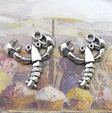 

Ручная работа серьги шармы; Аксессуары Diy для изготовления ювелирных изделий браслет с подвеской 5 шт. 25x23 мм старинное серебро Цвет Омар под...