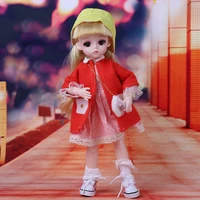 new bjd 30cm doll 13 joint movable dress doll set 3d eyes 8 points decoration girl toy children play house fashion dress up gift
