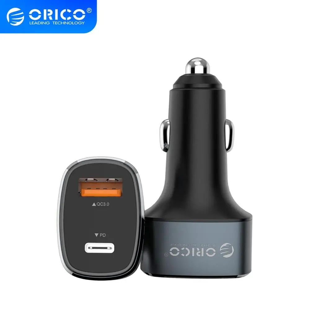 Автомобильное зарядное устройство ORICO QC3.0 Quick Charge Type C USB быстрое автомобильное для