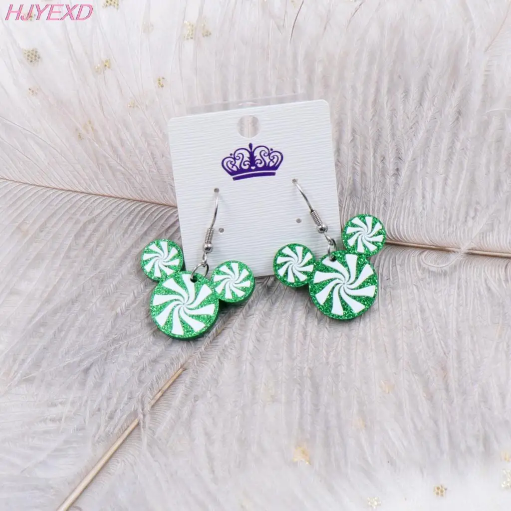 (1 пара/лот) 30 мм Рождество Длинные висячие серьги Мышь насадки для душа с бантом