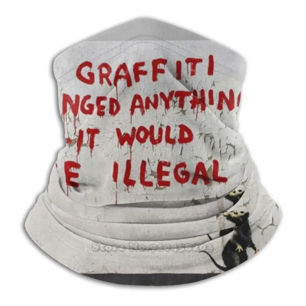 

Banksy #14 Microfiber Neck Warmer Bandana Scarf Face Mask