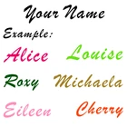 Изготовленный На Заказ текстовая надпись ваше имя автомобилявнутренний и внешний створчатый распашный дверь для мальчиков и девочек дети детские дома настенные виниловые Стикеры Script персонализированные надписи