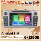 Автомобильный радиоприемник Carplay 2 Din 6 + 128G для Toyota Avensis T27 2009 2010-2015 Android плеер видео GPS головное устройство авто аудио стерео