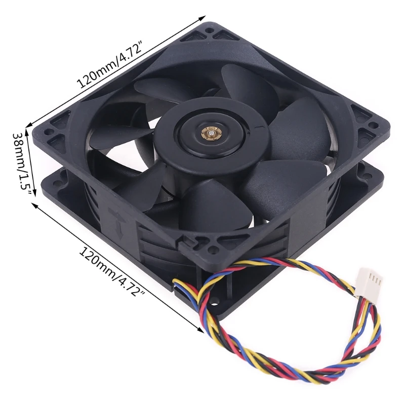 QFR1212GHE QFR1212GHE-PWM 4P 12V 2.7A 12038 охлаждающий вентилятор для сервера майнинга биткоинов |