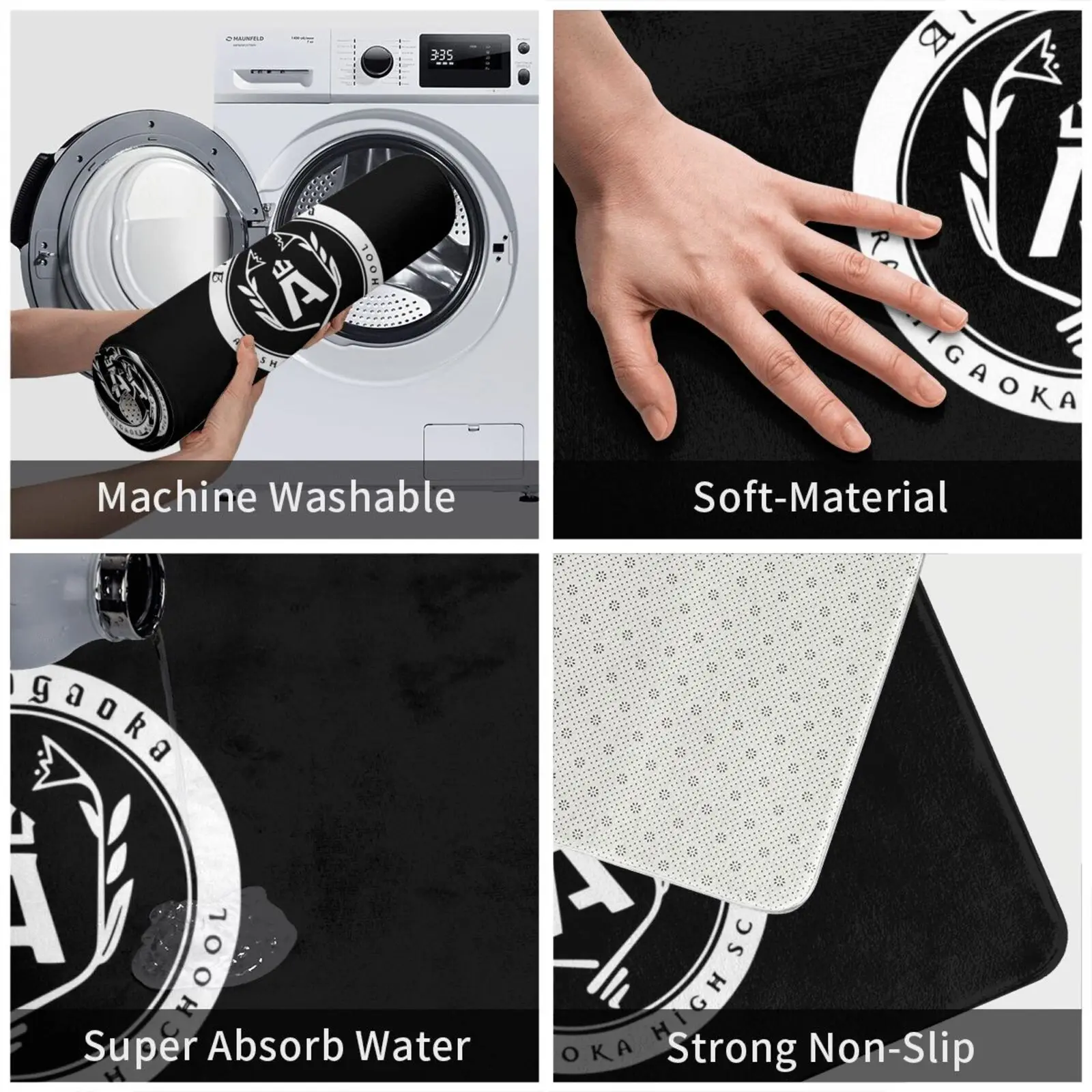 Белый коврик Kuma Arashi подушка Мягкий Нескользящий Коврик Bear Kureha Ginko Lulu аниме школа