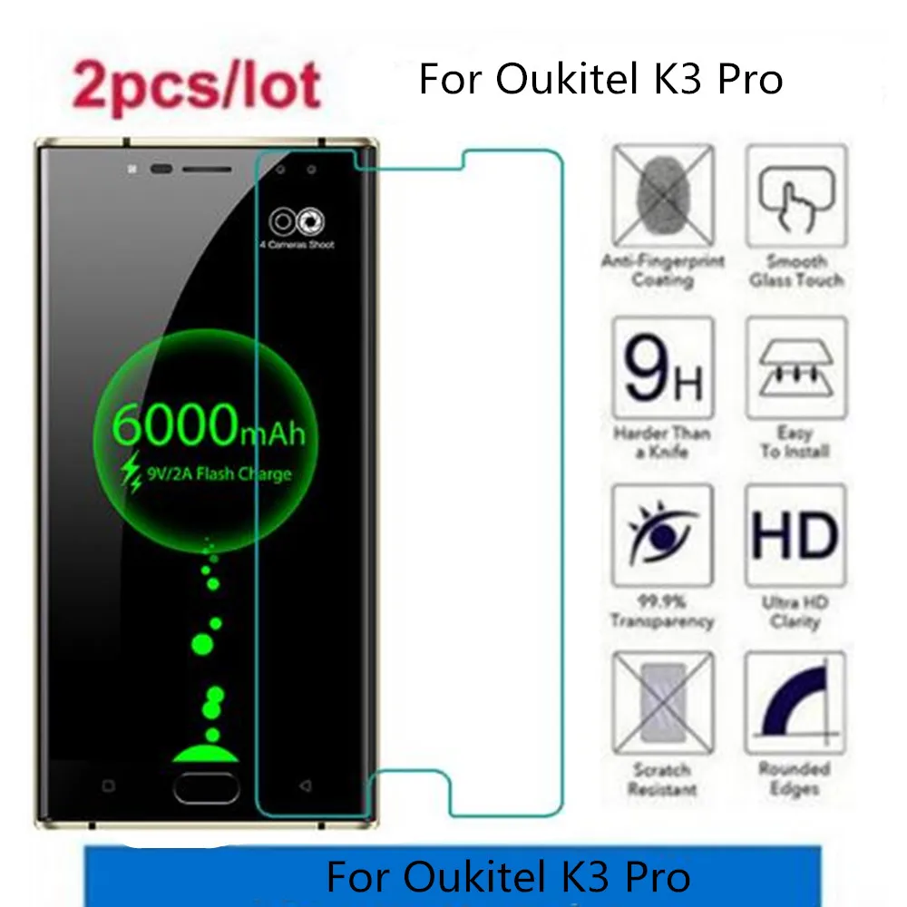 2.5D 9H закаленное стекло для Oukitel K3 Pro защита экрана закаленная Защитная пленка