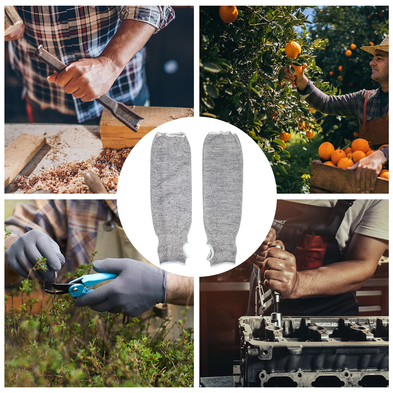

HPPE 17-inch Arm Protection Sleeves Slash Resistant Sleeves Safety Arm Guard With Thumb Slot For Garden Kitchen Work