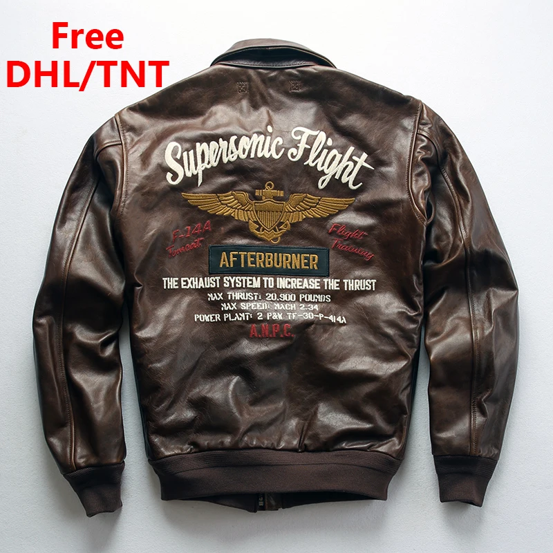 Мужская винтажная куртка из натуральной кожи в стиле милитари ВВС А2 байкерская
