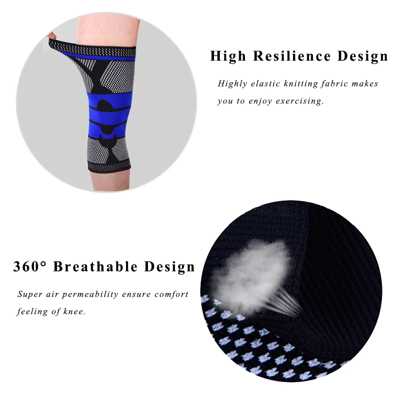 Наколенник с защитой профессиональный спортивный эластичный дышащий рукав
