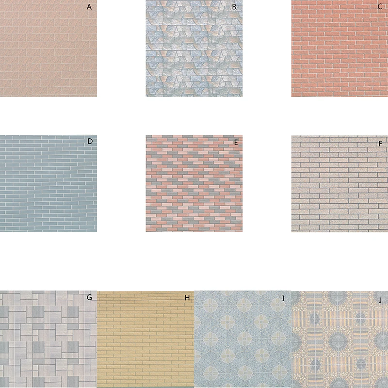 

1PC 1:12 Dollhouse Miniature DIY Floor Wallpaper Model Doll House Decoration Sticker Accessories 210mm*300mm