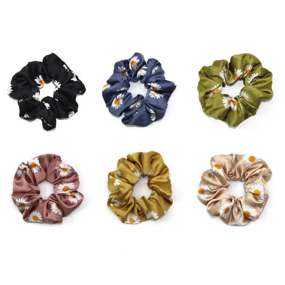 

6 шт., резинки для волос с цветочным принтом