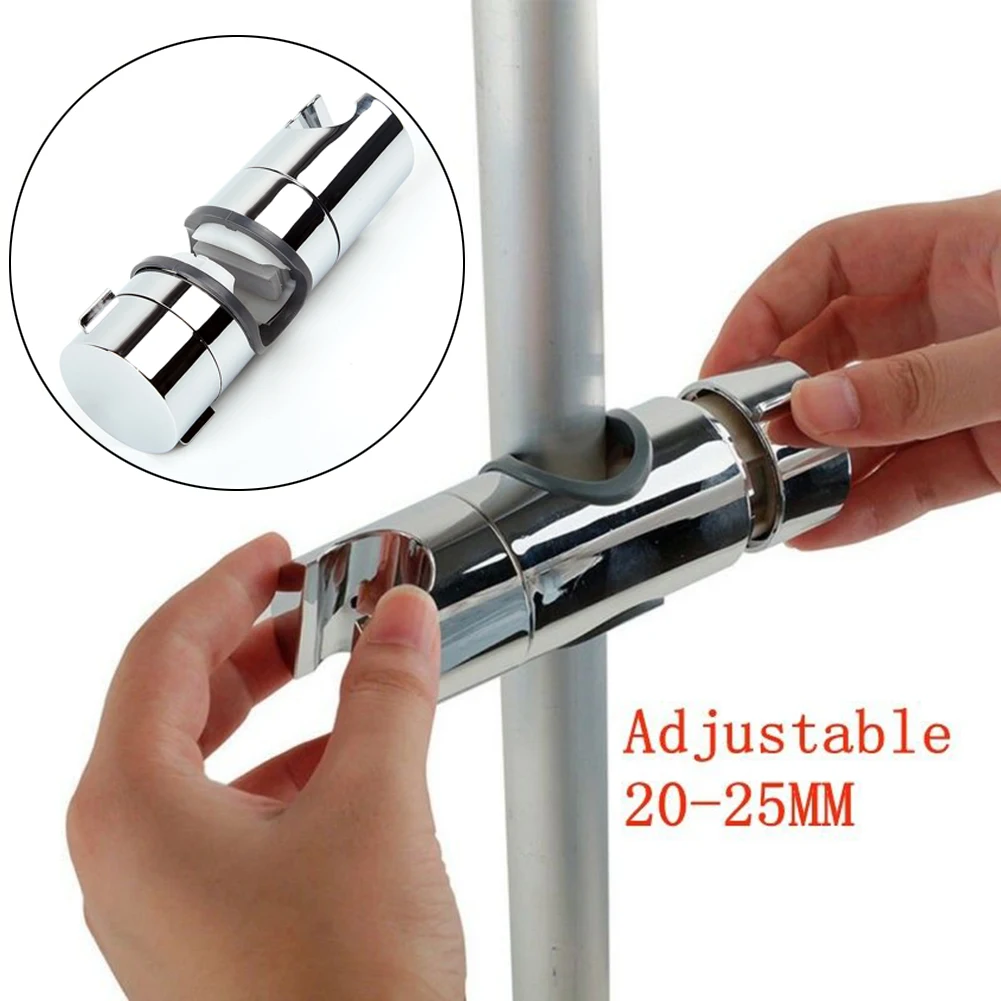 

Universal Shower Bracket Shower Rail Holder 20-25mm Replacement ABS Chrome Shower Head Holder Adjustable Bathroom Accessories