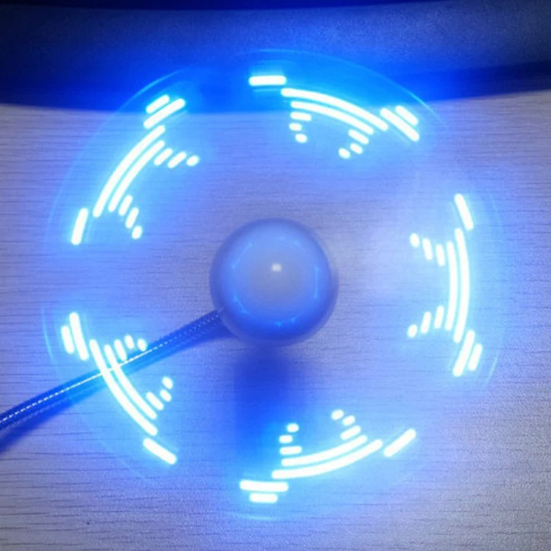 

Hot Sale Durable Adjustable USB Gadget Mini Flexible LED Light USB Fan Time Clock Desktop Clock Gadget Time Display 1pcs