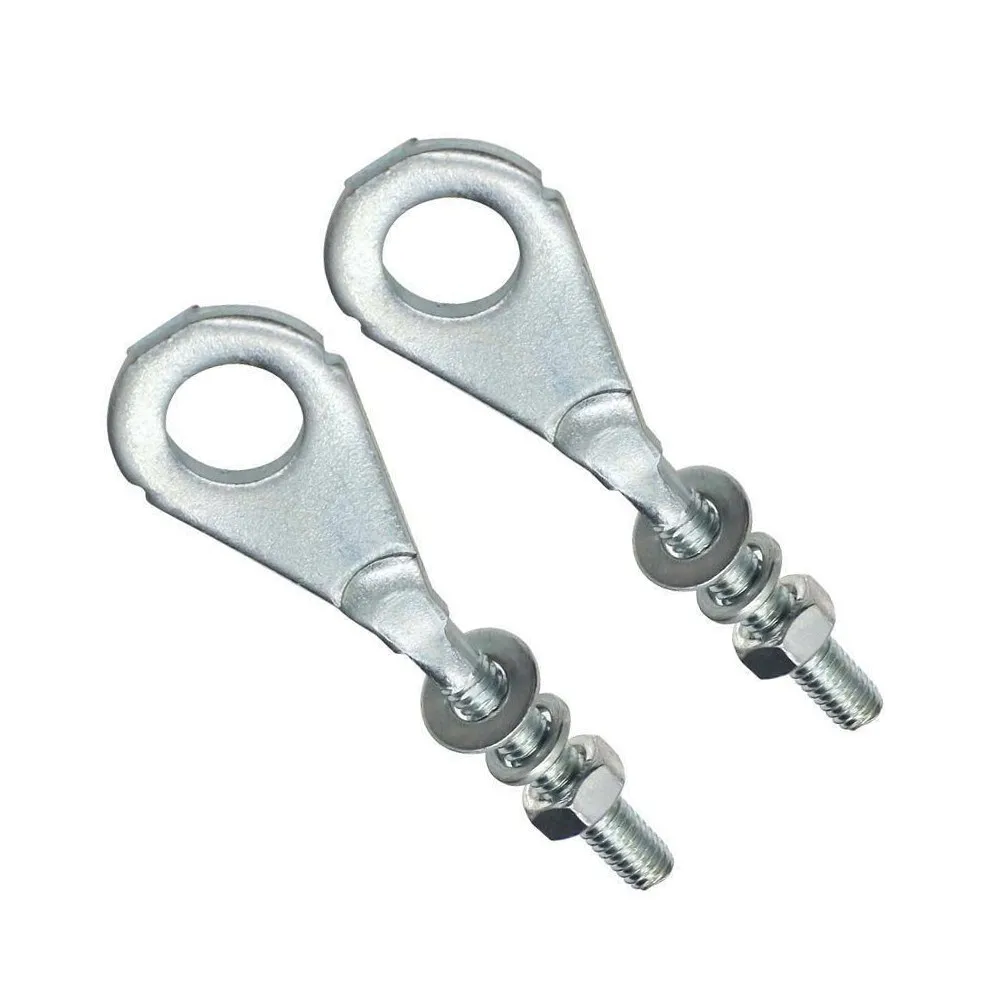 

Pair Chain Adjuster Sliver With Locking Nuts 2pcs Brand New Durable Great High Quality Well Sale