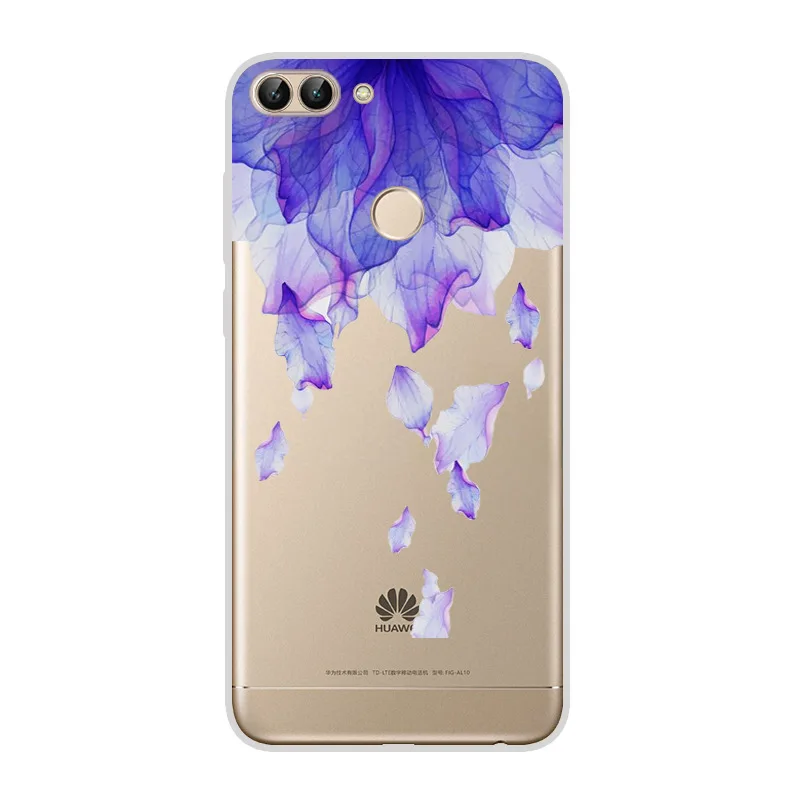 Силиконовый чехол 5,65 дюйма для huawei P Smart чехол Симпатичные, из мягкого ТПУ чехол для huawei P Smart Cover PSmart для huawei enjoy 7s - Цвет: 58 0924
