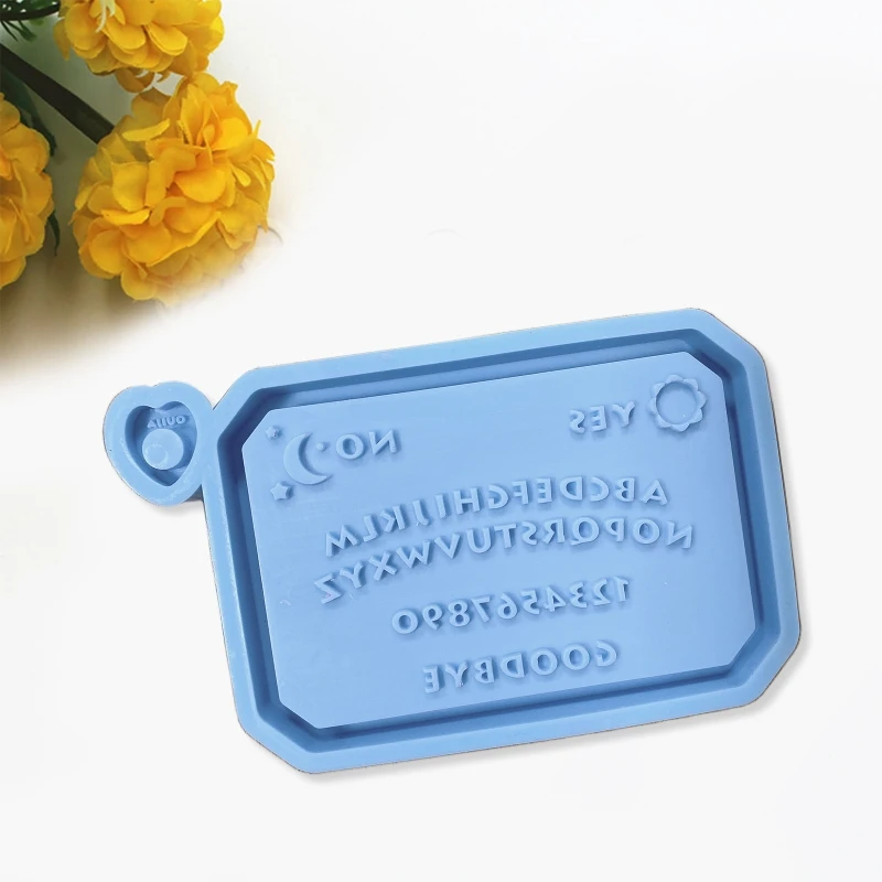 

DIY Crafts Epoxy Resin Mold Hanging Listed Plate Pendant Casting Silicone Mould