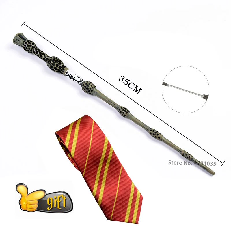 

28 Kinds of Potters Magic Wands Cosplay Dumbledore Voldmort Snape Metal/Iron Core Magic Wand Without Box 1Tie Gift