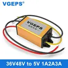 Понижающий преобразователь напряжения постоянного тока 36 В 48 В в 5 в 8-60 в 5 В, автомобильный силовой модуль, водонепроницаемый трансформатор