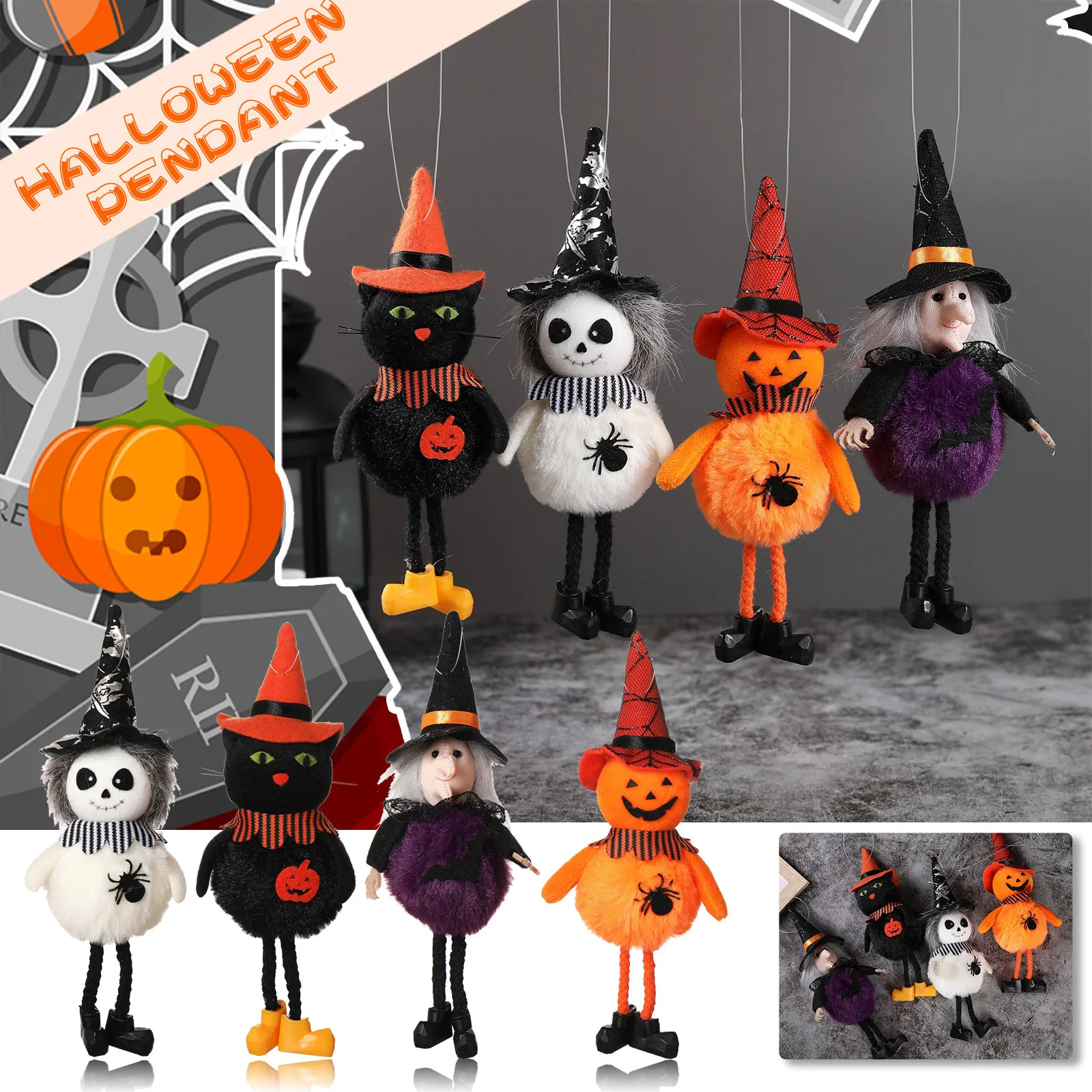 

Halloween Decoration Hanging Ghost Pumpkin Faceless Ghost Windsock Pendant Halloween Elves Ornaments Funny Present 2021 Hot