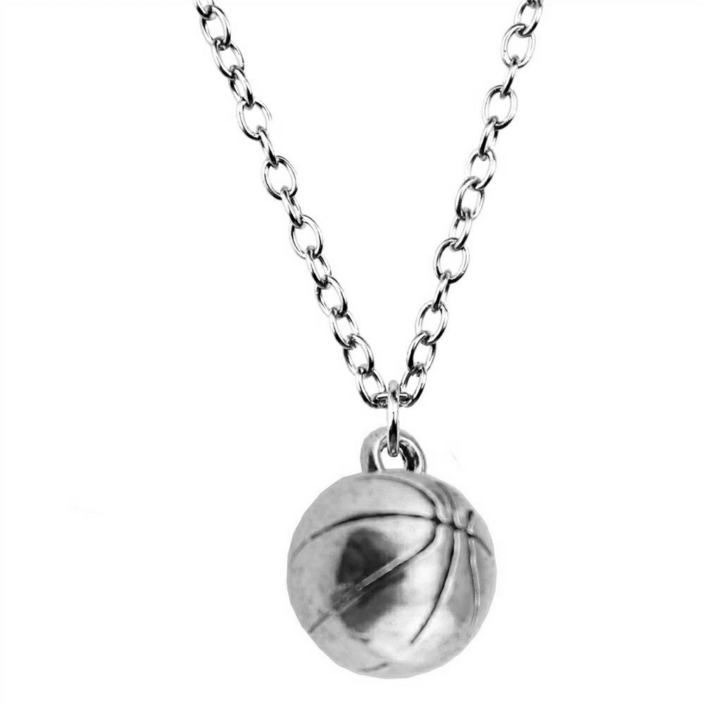 

1 Piece Jewelry Necklace For Women 11mm 3D Basketball Charms Pendants Necklace Female Gift Fashion