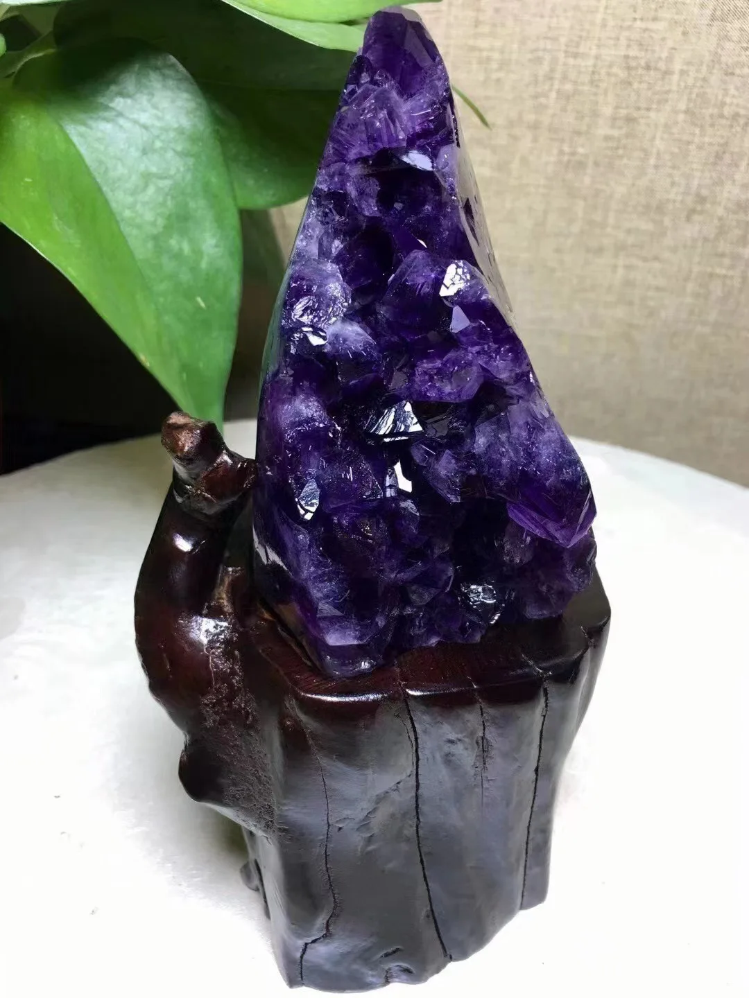 

Natural amethyst raw stone purple crystal cluster block Amethyst cave cornucopian wealth degaussing decoration