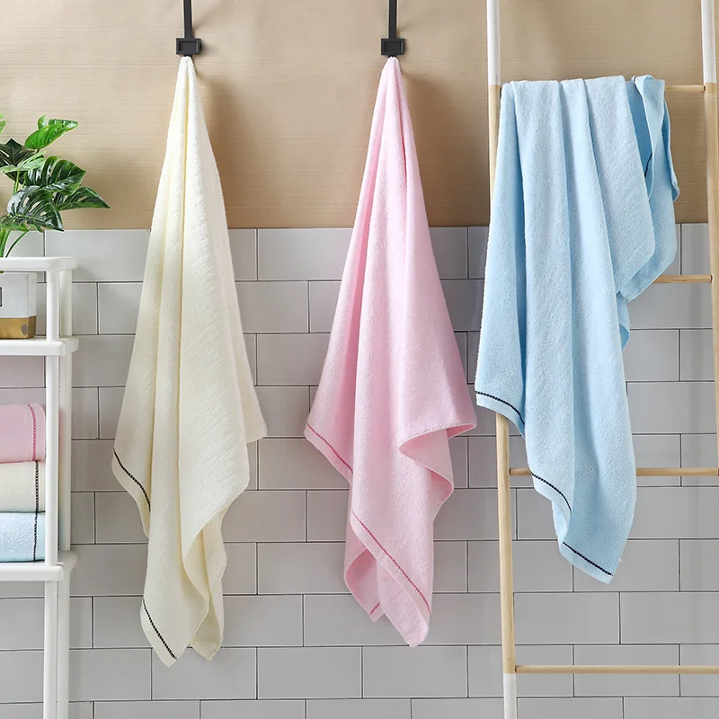 Большое полотенце из целлюлозы и бамбуковой мягкое приятное для кожи очищающее