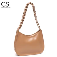 cs original design shoulder handbag women fashion genuine leather hobo all match braid strap luxury cowhide underarm bag purse