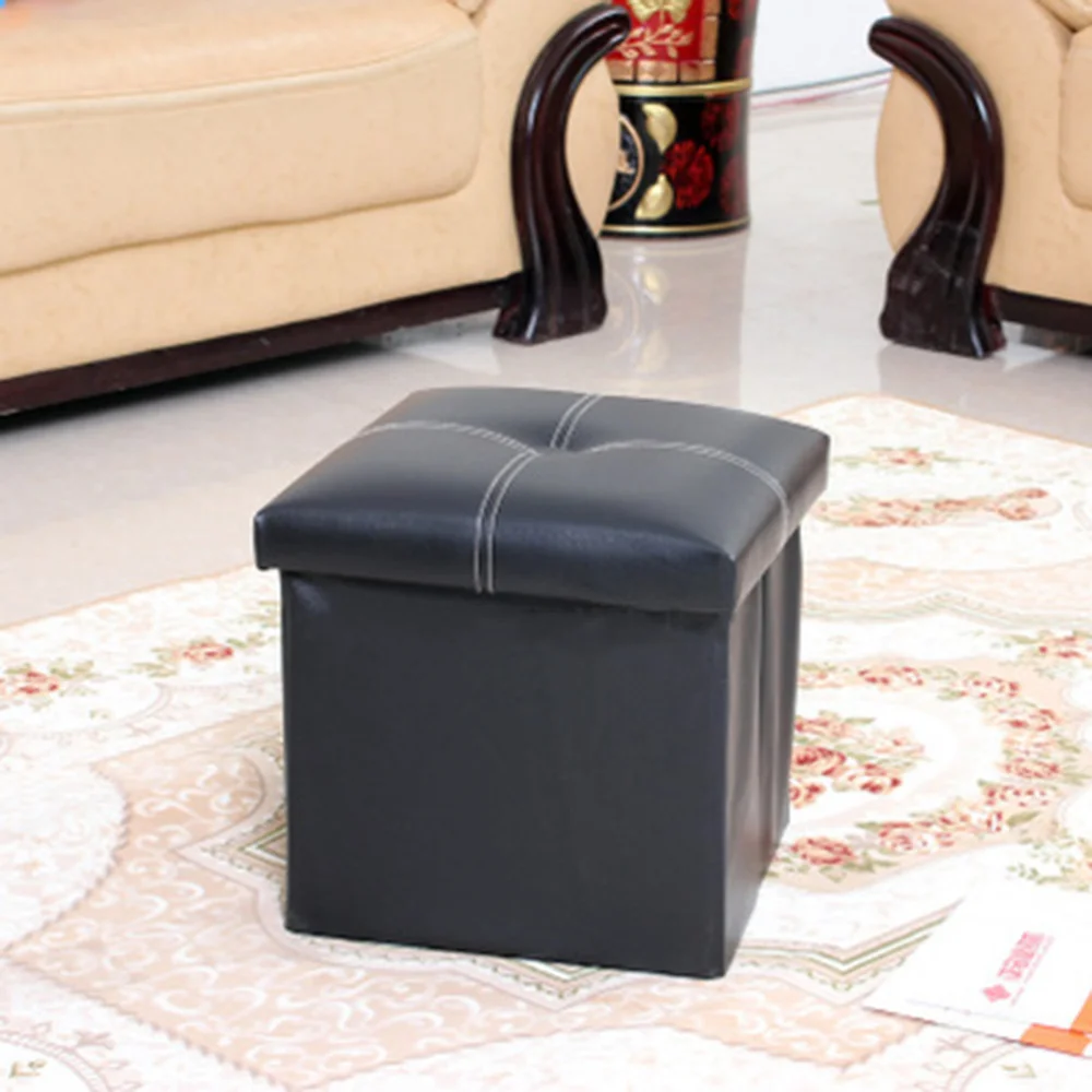 

Kids Folding Lidded Storage Box Cube Linen Basket Organizer for Toys Clothes Books (Dark Grey)