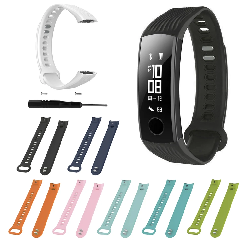 Ремешок для смарт часов Huawei Honor Band 3 Регулируемый мягкий силиконовый спортивный