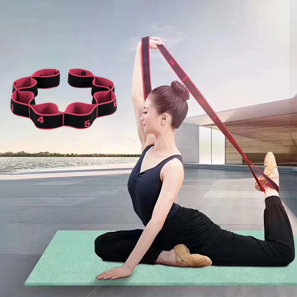 

Adult Yoga Pull Strap Belt High-quality nylon Elastic Latin Stretch Band Loop Yoga Pilates Fitness Exercise Resistance Band